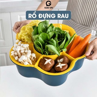 Rổ Đựng Rau Thông Minh Xoay Tròn 360 Độ, Rổ Nhựa Đựng Rau Ăn Lẩu Mới Nhất