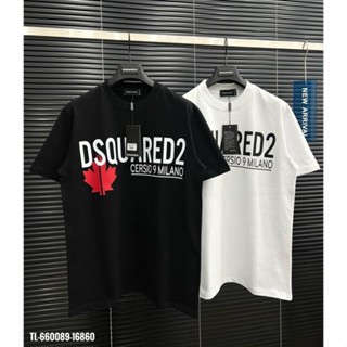 Áo Thun Nam nữ DSQUARED2 Phối hình lá đỏ trước ngực, chất liệu cotton cao cấp, co giản đa chiều hotrend XUXUSHOP 2024
