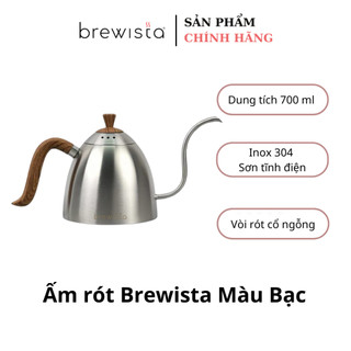 Ấm rót cà phê pour over Brewista 700ml - Xám bạc