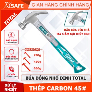 Búa đóng đinh đa năng TOTAL 220-450-560 gram thép Cr-V búa nhổ đinh cầm tay đóng đinh bê tông tường gỗ, sửa chữa cơ khí
