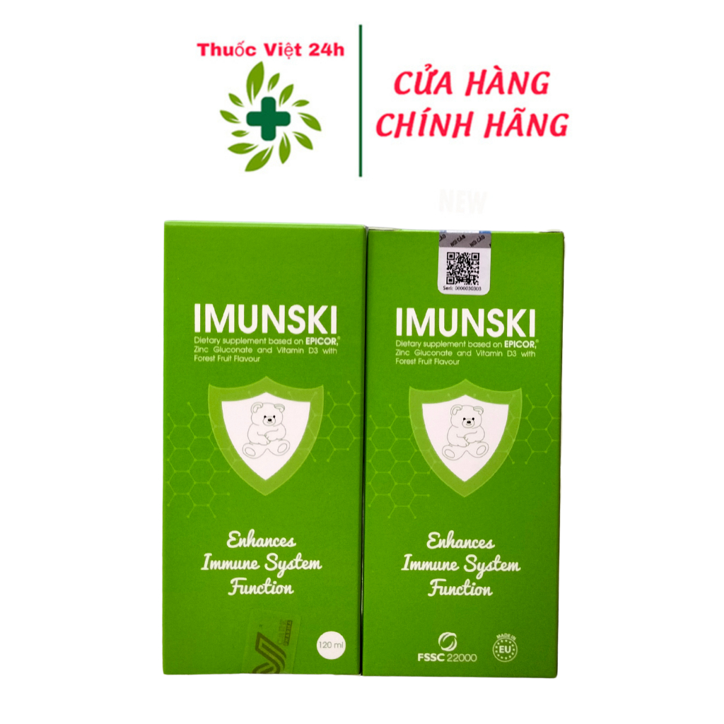 Imunski - Hỗ Trợ Tăng Cường Sức Đề Kháng - Hộp 120ml - ThuocViet24h