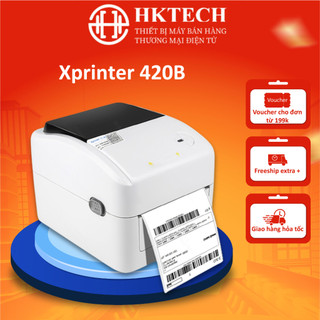 Máy in tem nhãn, mã vận đơn TMĐT Xprinter XP 420B Máy in đơn hàng, in tem, in vận đơn TMĐT khổ 110mm Xprinter XP 420B