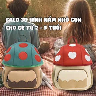 Balo trẻ em mẫu giáo mầm non 1989KIDS từ 2 đến 5 tuổi,chất liệu mềm mại,hình nấm đáng yêu,Balo trẻ em cho bé trai bé gái