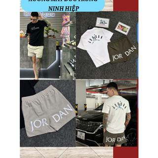 Bộ quần áo jo dan thời trang họa tiết jo dan ở sau áo với quần