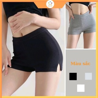 [COMBO 3 QUẦN] Quần Short Len Tăm Xẻ Gấu Chất Co Dãn