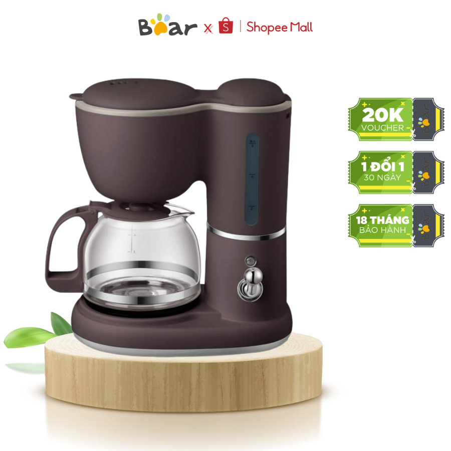 Máy pha cà phê mini tự động BEAR KFJ-A06K1/A06Q1 chính hãng, dùng pha trà, pha cafe/coffee cho gia đình, công sở_BH 18th