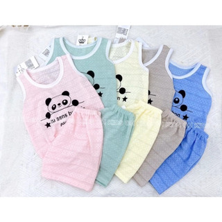 Combo - bộ ba lỗ thông hơi sợi tre cho bé trai, bé gái từ 6-16kg - o48