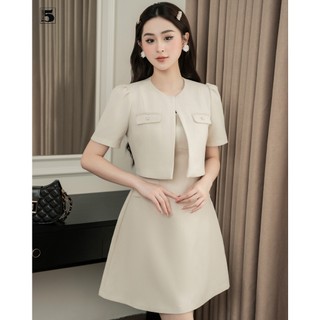 Đầm hai dây nữ Twentyfive dáng ôm ngắn, cúp ngực 2 lớp bồng hông DA22