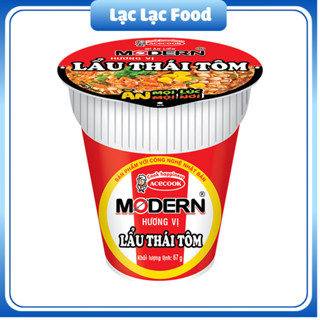  Thùng 10 ly Mì Modern Lẩu Thái Tôm 65g Thơm Ngon - Lạc Lạc Food🌺 