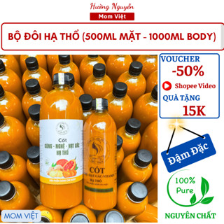 Rượu gừng nghệ hạ thổ sau sinh, Nghệ gừng hạt gấc hạ thổ momviet cho mẹ sau sinh và mẹ bầu 1 BODY + 0.5 FACE