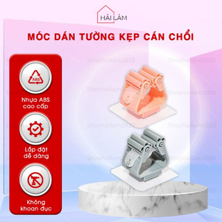 Móc dán tường đa năng treo chổi, cây lau nhà, treo dù, chà toilet R