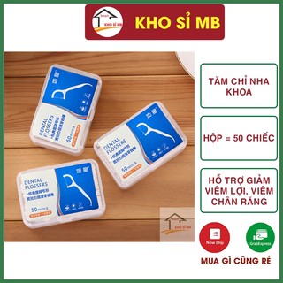 50 chiếc tăm chỉ nha khoa làm sạch và vệ sinh răng miệng hiệu quả kho sỉ mb
