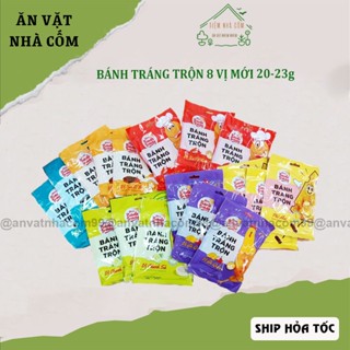  Bánh tráng trộn combo 10 gói 23g 9 vị gà quay rong biển chanh sả sate tôm sate bò phomai 