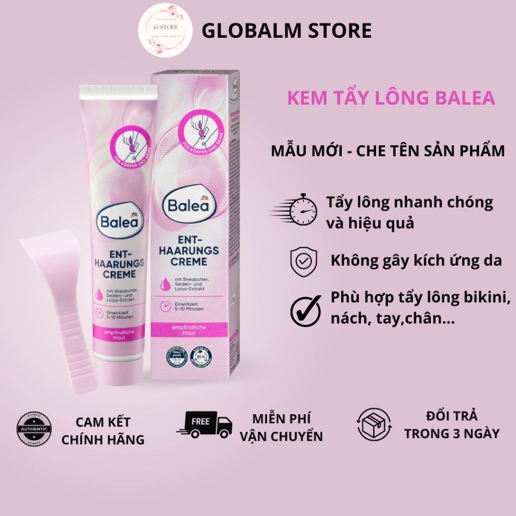 Kem tẩy lông bikini Balea, kem tẩy lông vùng kín, hương hạnh nhân, tẩy lông nách hiệu quả, an toàn