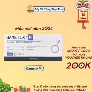 Gametix M [CÓ CHECK MÃ QR- DATE 2025] Bổ tinh trùng yếu, tăng chất lượng và số lượng