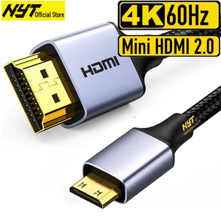 Cáp Mini HDMI ra HDMI 2.0 4K 60Hz Bện Dù Cao Cấp NYT M2H102 Bảo Hành 12T Đổi Mới