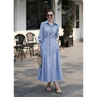 Đầm sọc xoè xếp li siêu hot cập bến 0604