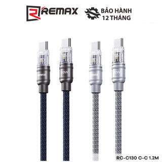 Cáp sạc nhanh remax rc-c130 cổng type c ra cổng type c max 100w dài 1.2 mét