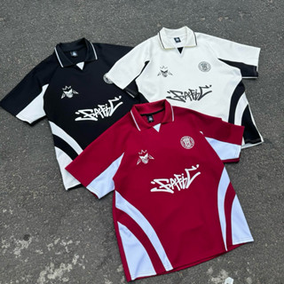 Áo Thun polo Ngắn Tay FAFIC Phong Cách BlockCore cổ bẻ tay lỡ form rộng unisex nam nữ