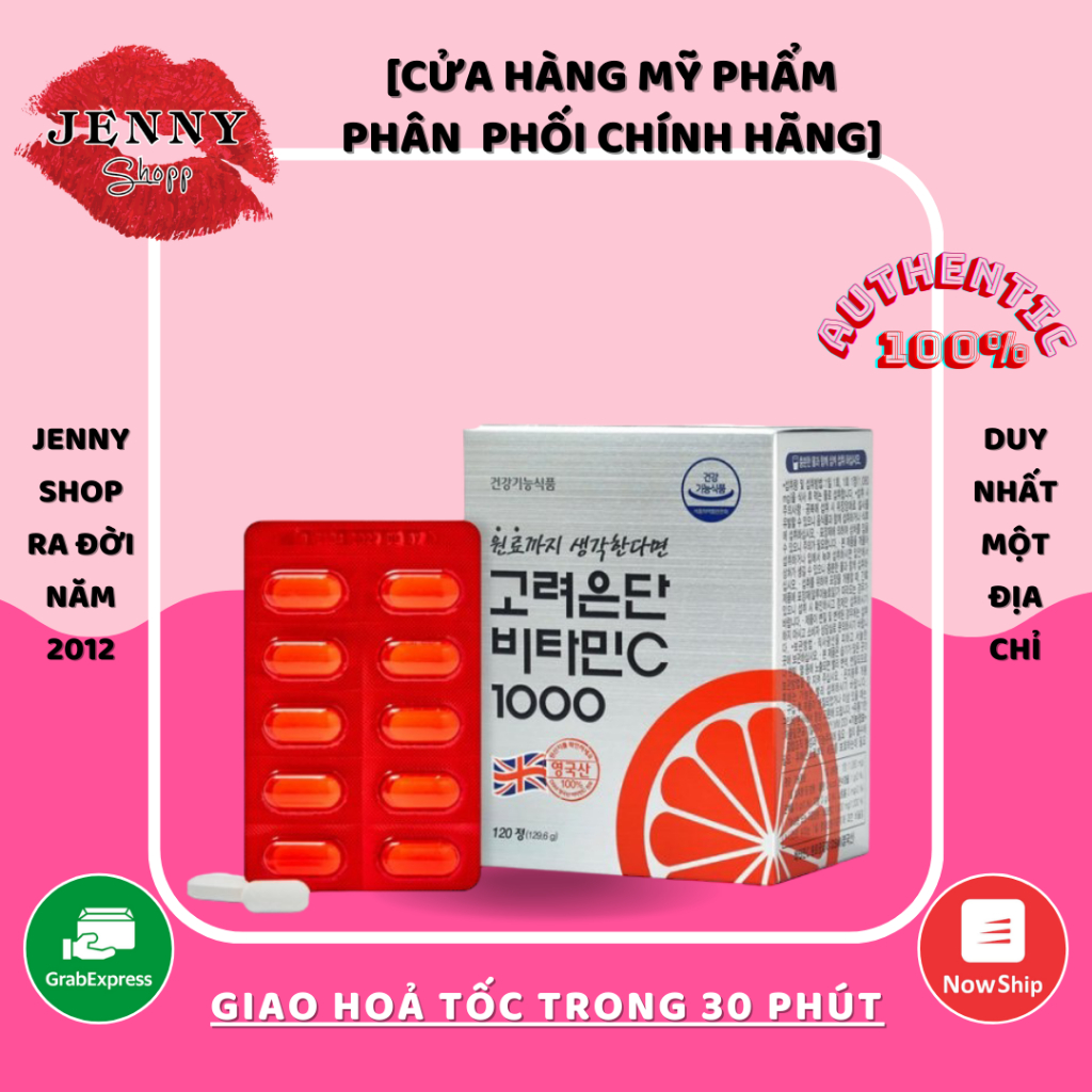 Hộp 120 Viên Uống Cung Cấp Vitamin C 1000mg Eundan Hàn Quốc
