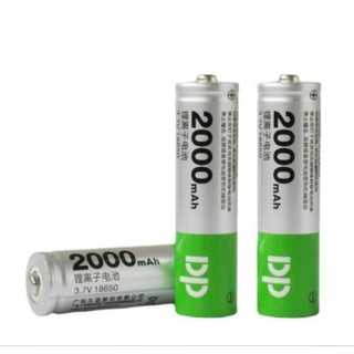 Pin sạc 18650 dp-li01 2000mah 3.7v đầu nhọn/đầu bằng, pin sạc dùng cho quạt tích điện
