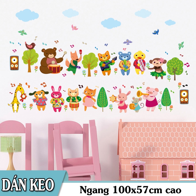 Decal trang trí tường - Dàn thú hợp ca