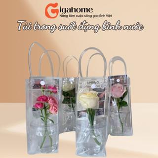  Combo 2 Túi Nhựa Trong Suốt Đựng Bình Nước Giữ Nhiệt Có Quai Xách Tiện Dụng GIGAHOMEVN 11710 