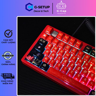 Keycap xuyên led Red Fox chất lượng cao profile Cherry chất liệu PBT 130 phím chất lượng cao