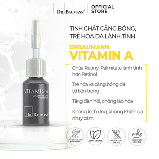 Tinh chất Retinyl Palmitate hỗ làm mờ nếp nhăn Dr. Baumann Vitamin A  Ampoule - 7ml