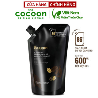Tẩy da chết cơ thể body cà phê cocoon 600ml thuần chay Túi Refill Big size - SPECIAL DEAL