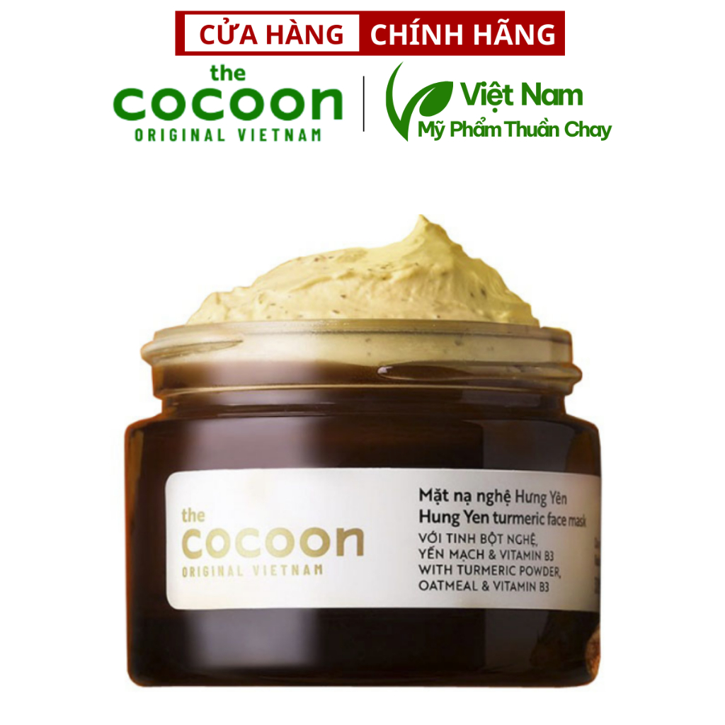 Mặt nạ nghệ Hưng Yên cocoon 30ml (Turmeric face mask) đều màu, giảm thâm
