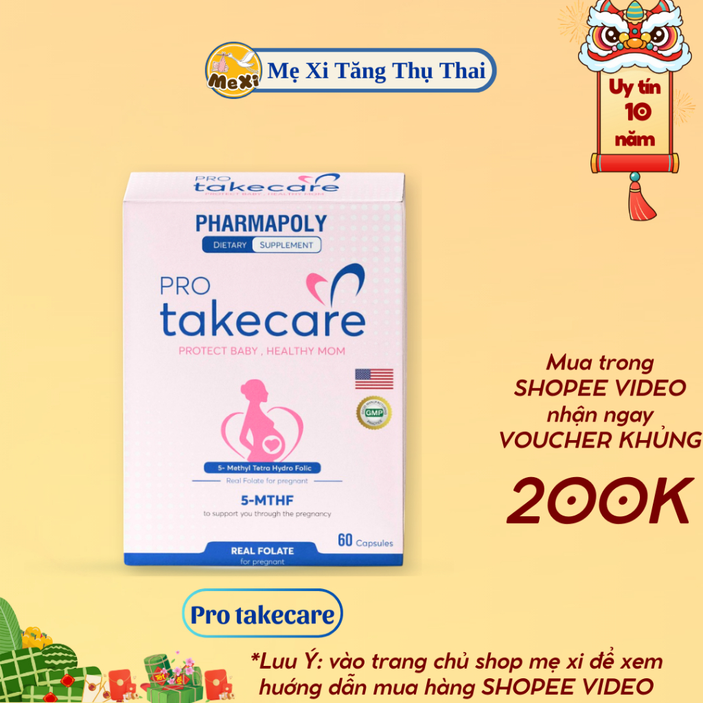 Mẹ Xi Pro Takecare 5MTHF [Date Mới 2026] bổ sung dưỡng chất cho phụ nữ chuẩn bị mang thai