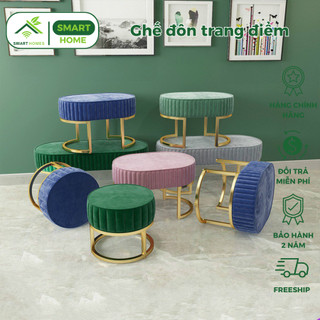 Đôn ghế decor D1 -Ghế Sofa , đôn bàn trà khung sắt bọc nỉ nhung