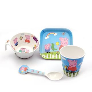 🌸[ PEPPA PIG ] CHÉN BÁT TÔ DĨA LY CỐC