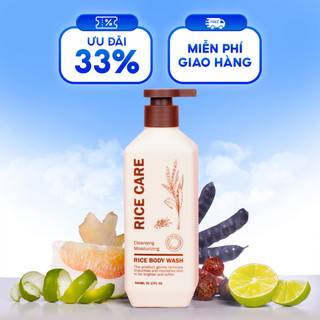 Sữa tắm trắng gạo RICE CARE giúp trắng sáng da, dưỡng ẩm 500ml