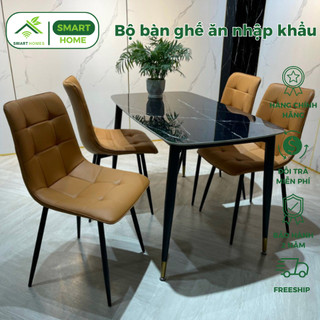 Bộ bàn 4 ghế HEALHOMES GA03 bộ bàn ghế nhập khẩu khung sắt chắc chắn