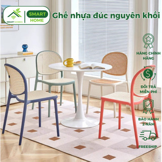 Ghế Nhựa Đúc Nguyên Khối , Ghế Nhà Hàng Quán Cafe Trà Tranh Nhiều Màu Sắc - gn14