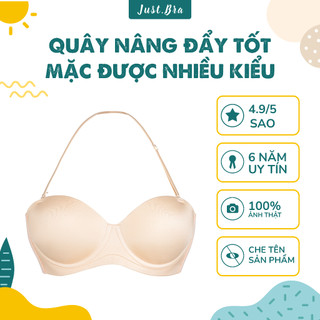 Áo ngực quây 3 kiểu mặc có gọng Just Bra mút vừa dày nâng đẩy ngực, phù hợp với mọi loại trang phục AB400