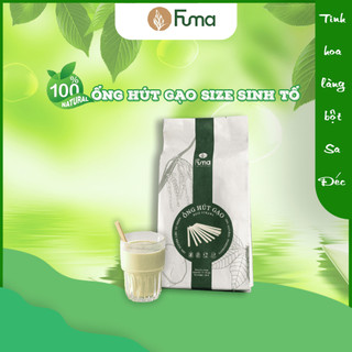 Ống hút gạo Fuma | Size Sinh Tố Ngắn 8mm x 12cm | Túi 1kg ~ 300 ống