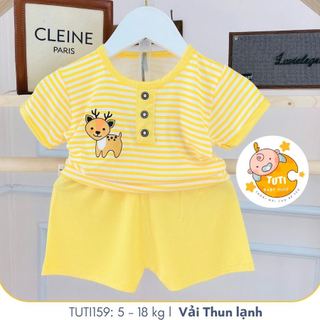 Đồ bộ cộc tay sọc nhiều màu cho bé trai và bé gái, Đồ bộ mặc nhà cho bé, TUTI BABY159