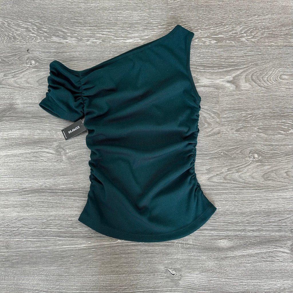 Áo EP Thun Gân Lệch Vai Nhún KAMI