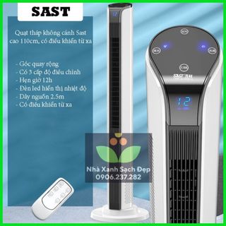 Quạt không cánh cao 110cm, 90cm CÓ ĐIỀU KHIỂN TỪ XA và HIỂN THỊ NHIỆT ĐỘ - quạt tháp không cánh, quạt đứng không cánh