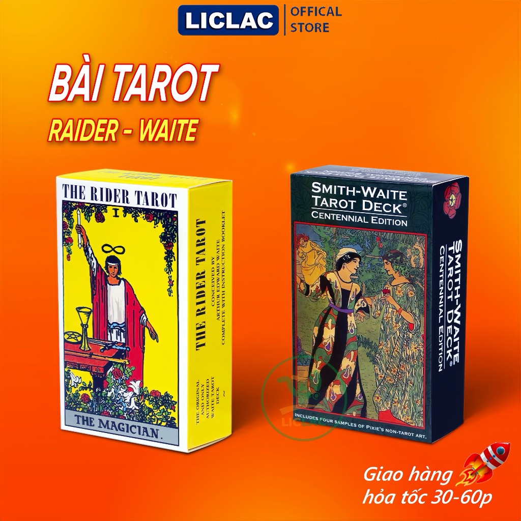 Bài Tarot The Rider Tarot The Magician - Smith Waite Tarot Centennial Edition 78 lá giấy dày