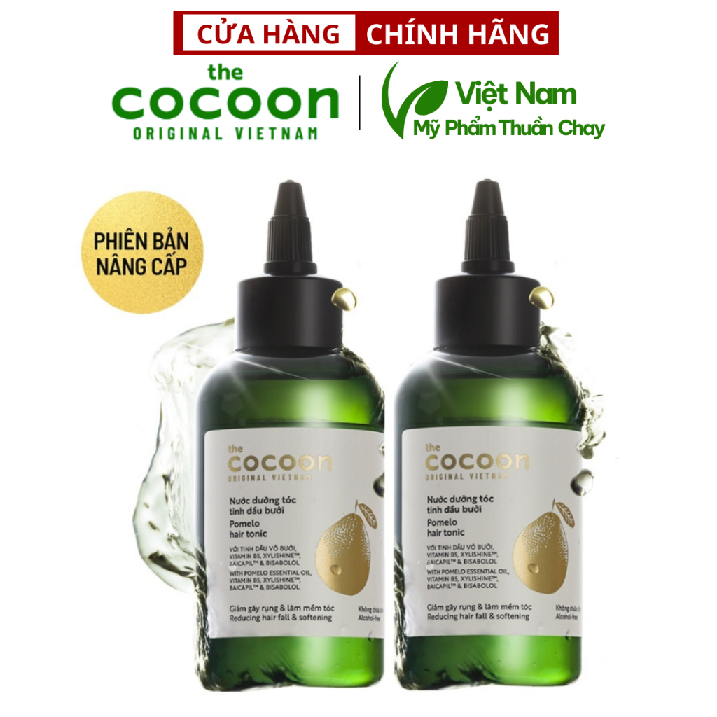 Combo 2 Chai Nước dưỡng tóc tinh dầu bưởi (pomelo hair tonic) Cocoon 140ml/1chai - Thuần Chay