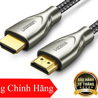 Cáp hdmi 2.0 4k dài 1m carbon ugreen 50106 mạ vàng cao cấp