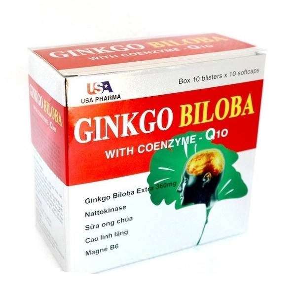 GINKGO BILOBA WITH COENZYM - Q10 Giúp tăng cường tuần hoàn não