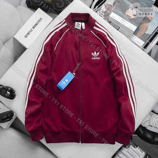Áo Bomber SST Màu Đỏ Đô Chất Liệu Poly Co Giãn 4 Chiều Full Tem Tag Mác Phù Hợp Cả Nam Và Nữ