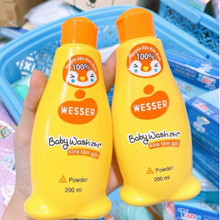 Sữa Tắm Gội Wesser Sữa Tắm Gội Toàn Thân Cho Bé Sơ Sinh 200ml
