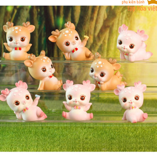 Bộ 2 hươu trang trí bánh sinh nhật, topper cake