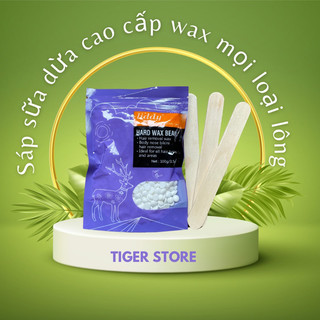 Sáp wax lông wax bean cao cấp siêu bám lông, wax dẻo, thơm ( trong suốt và sữa dừa) tặng kèm que gỗ
